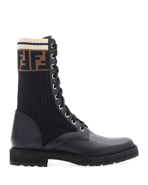 fendi combat boots replica|fendi thigh high sock boots.